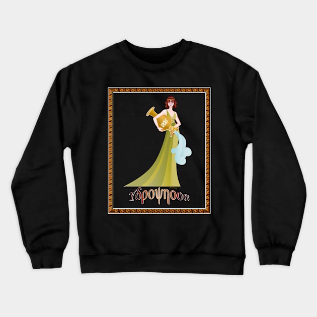 Horoscope Goddesses-Aquarius Crewneck Sweatshirt by amadeuxway